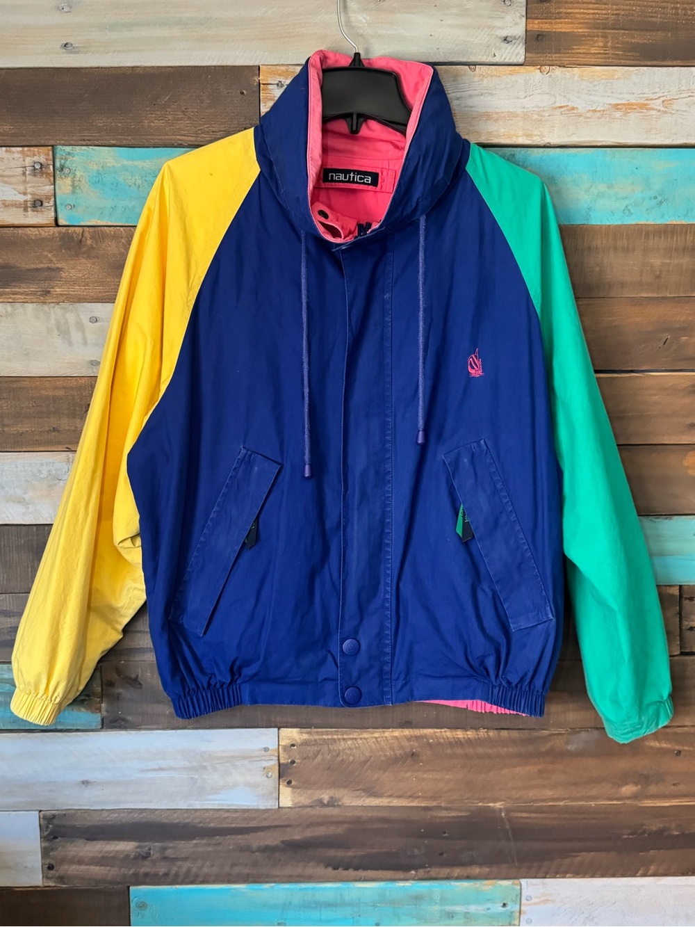 VTG 90s Nautica Reversible Colorblock Sailing Jacket | Size M